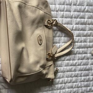 Coach Cream Leather Shoulder Bag
